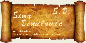Sima Dinulović vizit kartica